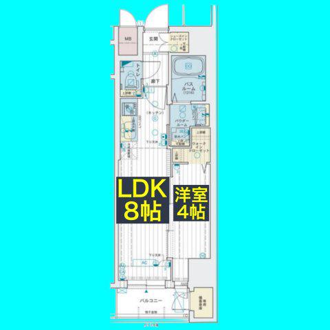 エステムコート名古屋葵(1LDK/3階)の間取り写真