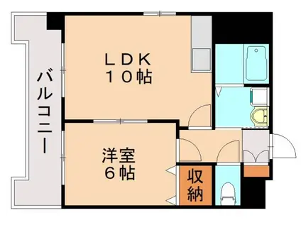 フォーレスト本城II(1LDK/6階)の間取り写真