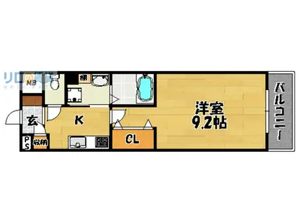 IS GRANDE(1K/5階)の間取り写真