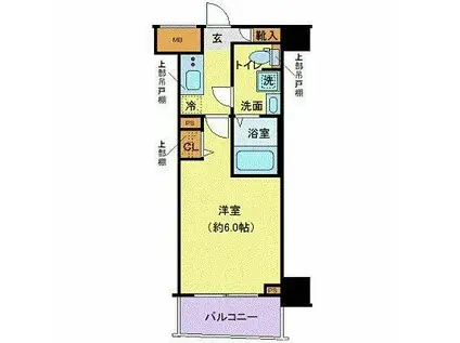 クレヴィスタ北綾瀬(1K/3階)の間取り写真