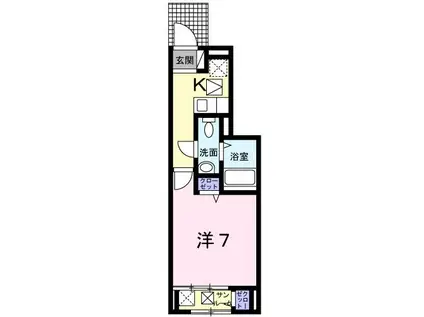 マルベリーヴィラ(1K/1階)の間取り写真