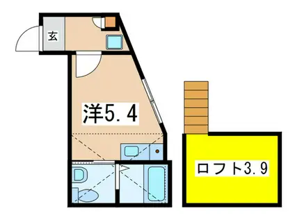 グラーテス桜木町(ワンルーム/2階)の間取り写真