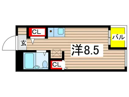 LE・VILLAGE日吉(ワンルーム/1階)の間取り写真