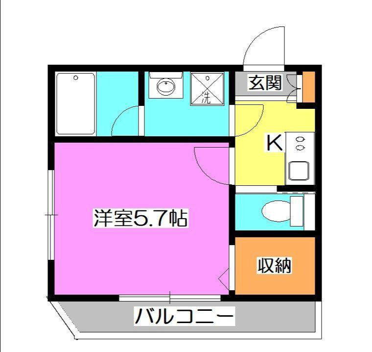 コーラルコート秋津 壱番館(1K/1階)の間取り写真