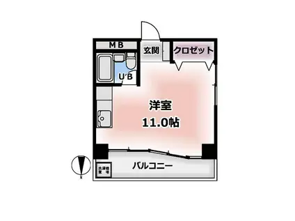柴田マンション(ワンルーム/2階)の間取り写真