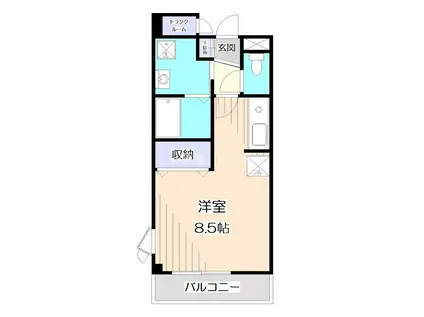 ソレイユ新狭山(ワンルーム/2階)の間取り写真