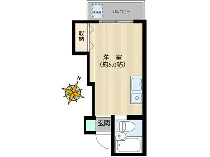 阿部マンション(ワンルーム/3階)の間取り写真