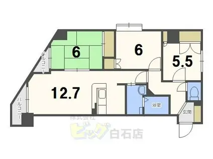 E-HORIZON菊水(3LDK/2階)の間取り写真