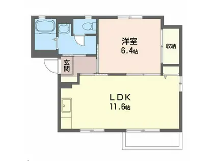 グランドエトール(1LDK/1階)の間取り写真