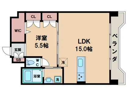 ULYSIS EN FAMILLE(1LDK/5階)の間取り写真