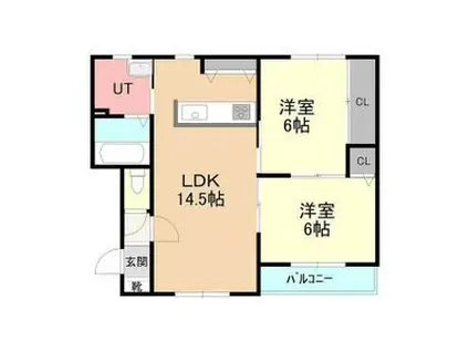 メゾンINS(2LDK/3階)の間取り写真