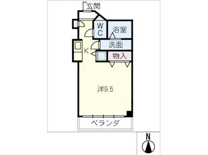 IMAGE(1K/4階)の間取り写真