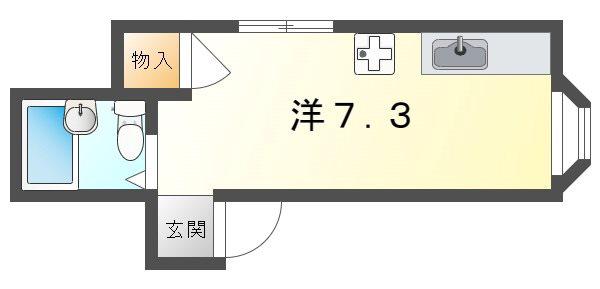 メゾン貞光II(ワンルーム/3階)の間取り写真