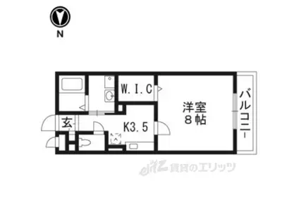 グランドゥール小倉(1K/2階)の間取り写真