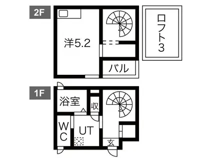 アヴェニールミズキ(ワンルーム/1階)の間取り写真