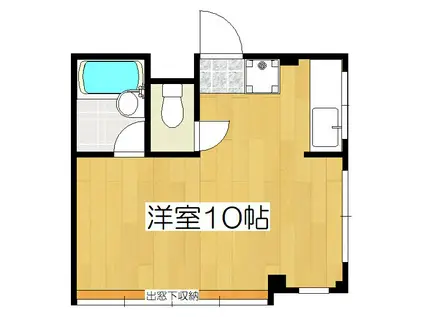 地下鉄烏丸線 鞍馬口駅 徒歩12分 3階建 築34年(1K/3階)の間取り写真