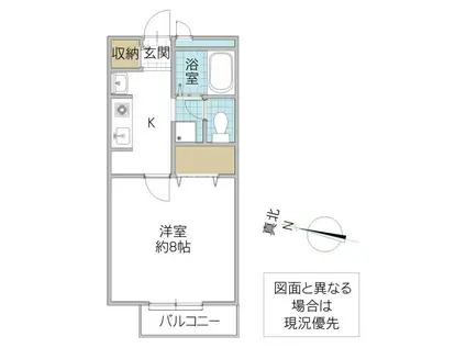 グレース高須(1K/1階)の間取り写真