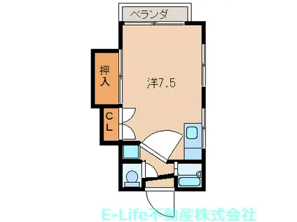 岩下ビル(ワンルーム/3階)の間取り写真