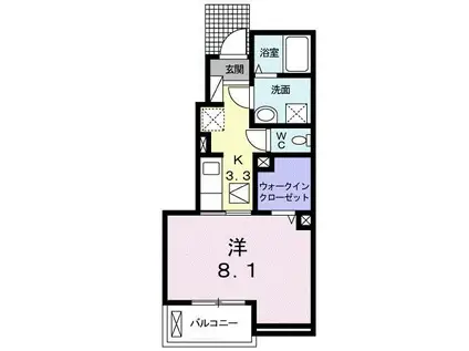 シャイン コート ナルコ(1K/1階)の間取り写真