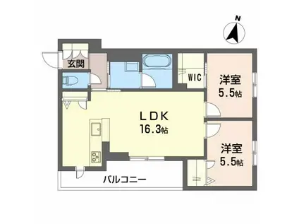 ADVANCE(2LDK/1階)の間取り写真