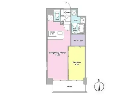 ラポール両国(1LDK/8階)の間取り写真