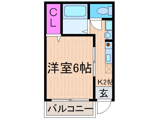 トラストアビコ(1K/1階)の間取り写真