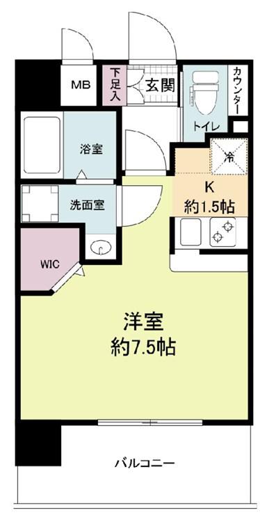 プライマル新大阪(ワンルーム/4階)の間取り写真