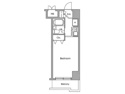 アバクス立川A(ワンルーム/7階)の間取り写真