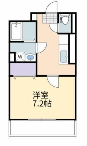 リヴェール9西条中央(1K/1階)の間取り写真