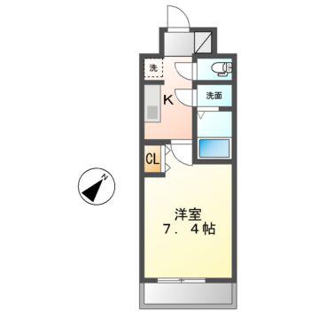 アドバンス名古屋モクシー(1K/3階)の間取り写真