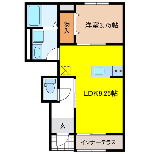 リーブルファイン則武II(1LDK/1階)の間取り写真