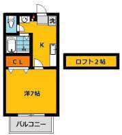 セレーナ21(1K/1階)の間取り写真