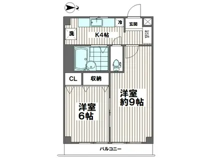 東都自動車ビルヂング(2K/11階)の間取り写真