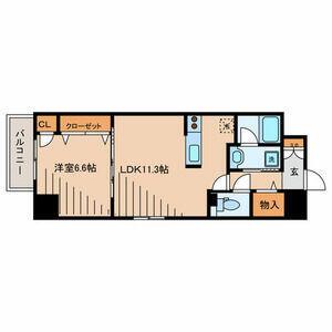 BRIGHT STAGE(1LDK/6階)の間取り写真