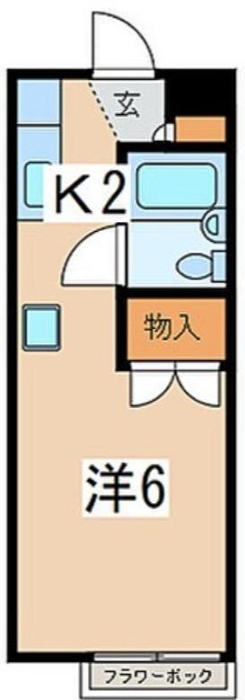 メゾフラット善行(ワンルーム/2階)の間取り写真