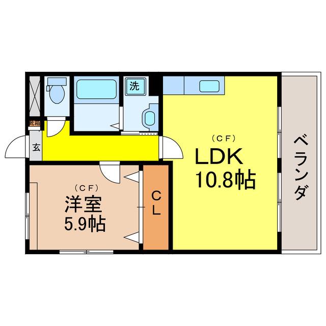 アプローズ(1LDK/2階)の間取り写真