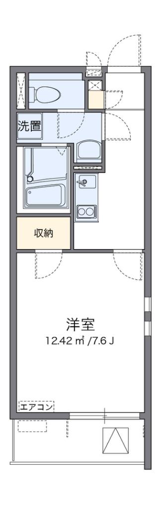 クレイノ初島(1K/3階)の間取り写真