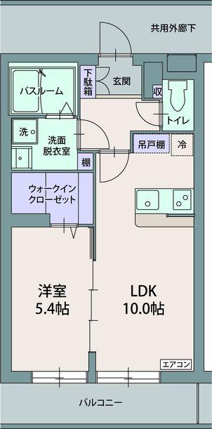 ソングバード(1LDK/4階)の間取り写真