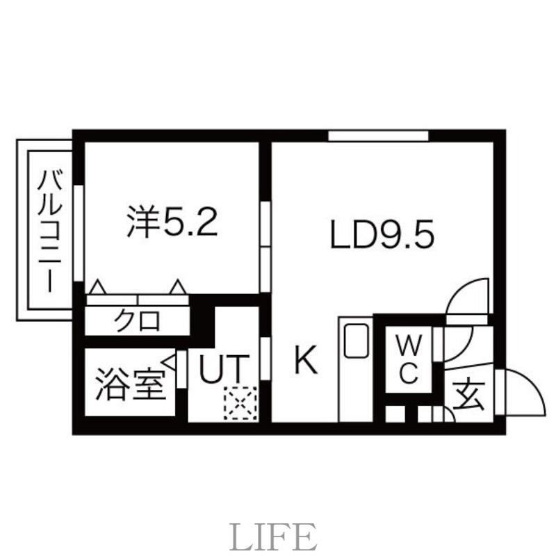 ソレイユ平岸(2LDK/2階)の間取り写真