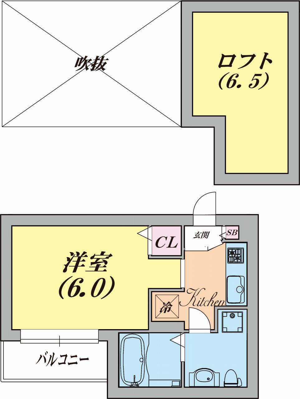 REEF(1SK/1階)の間取り写真