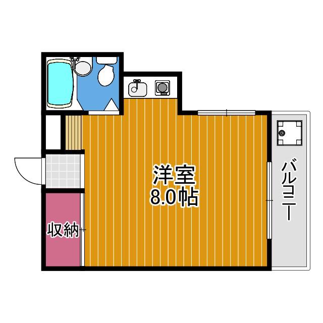 田中ハイツ(ワンルーム/3階)の間取り写真