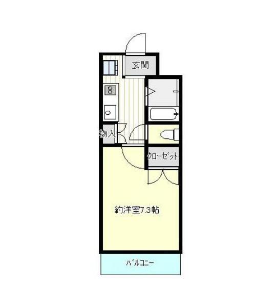 サンシティ五橋(1K/7階)の間取り写真