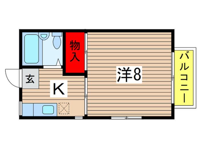 メゾンド寺井(1K/1階)の間取り写真