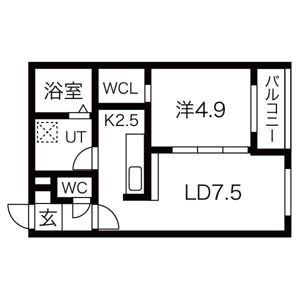 Y`S N 10(1LDK/2階)の間取り写真