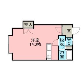 エスポアール(ワンルーム/2階)の間取り写真