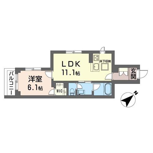 シャーメゾン大久良(1LDK/1階)の間取り写真