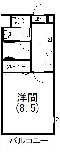 アルシェ浜松(1K/3階)の間取り写真