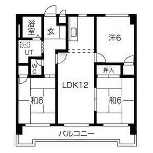 エステート藤薮(3LDK/4階)の間取り写真
