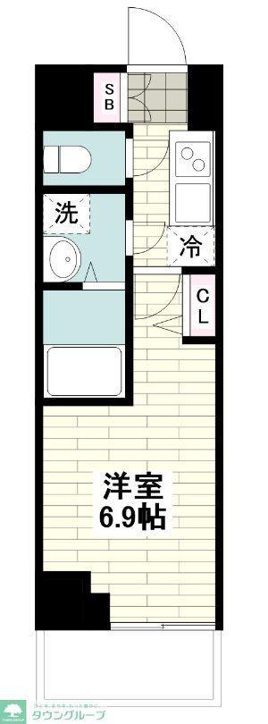 S-RESIDENCE横濱吉野町(1K/9階)の間取り写真