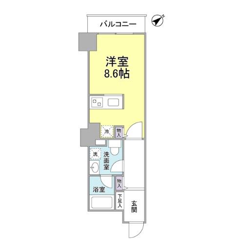 TKフラッツ渋谷(ワンルーム/2階)の間取り写真